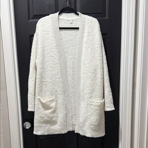 Barefoot Dreams Cream Open-Front Cardigan